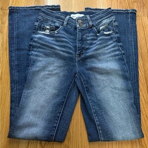 BKE Billie Slim Fit Bootcut Jeans in Dark Blue